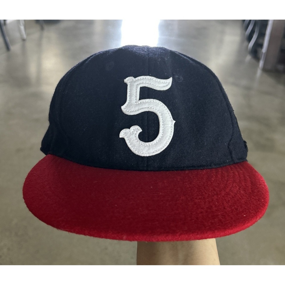 Ebbets Field Flannels x UNDEFEATED UNDFTD Wool Leather Hat Red White Blue Eagle